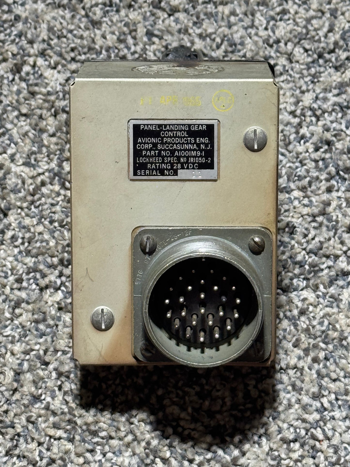A1001M9-1 Avionics Products Landing Gear Control Panel (28 Volts)