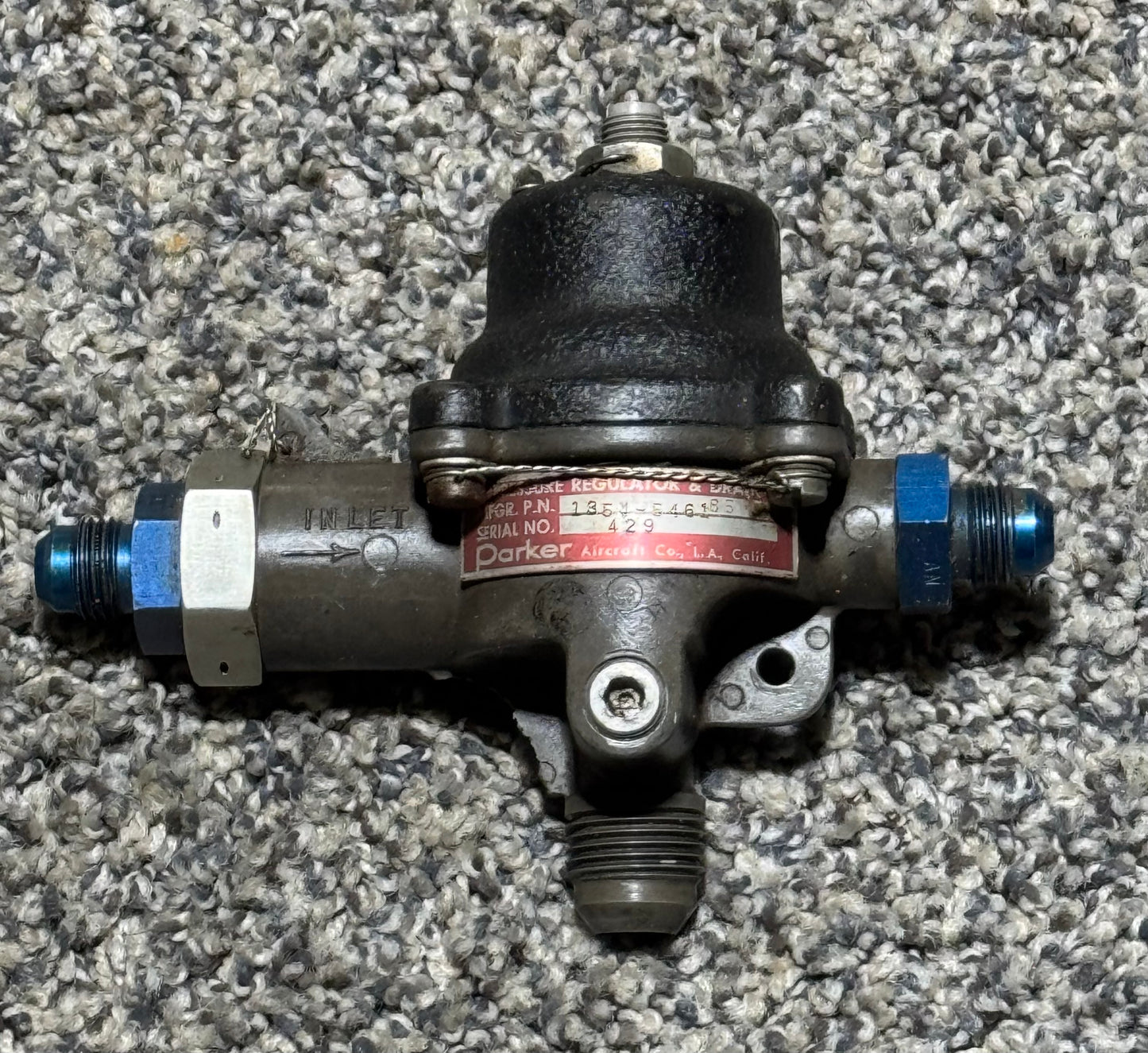 1354-546185 Parker Pressure Regulator W/ Drain Assy (Broken Mount)