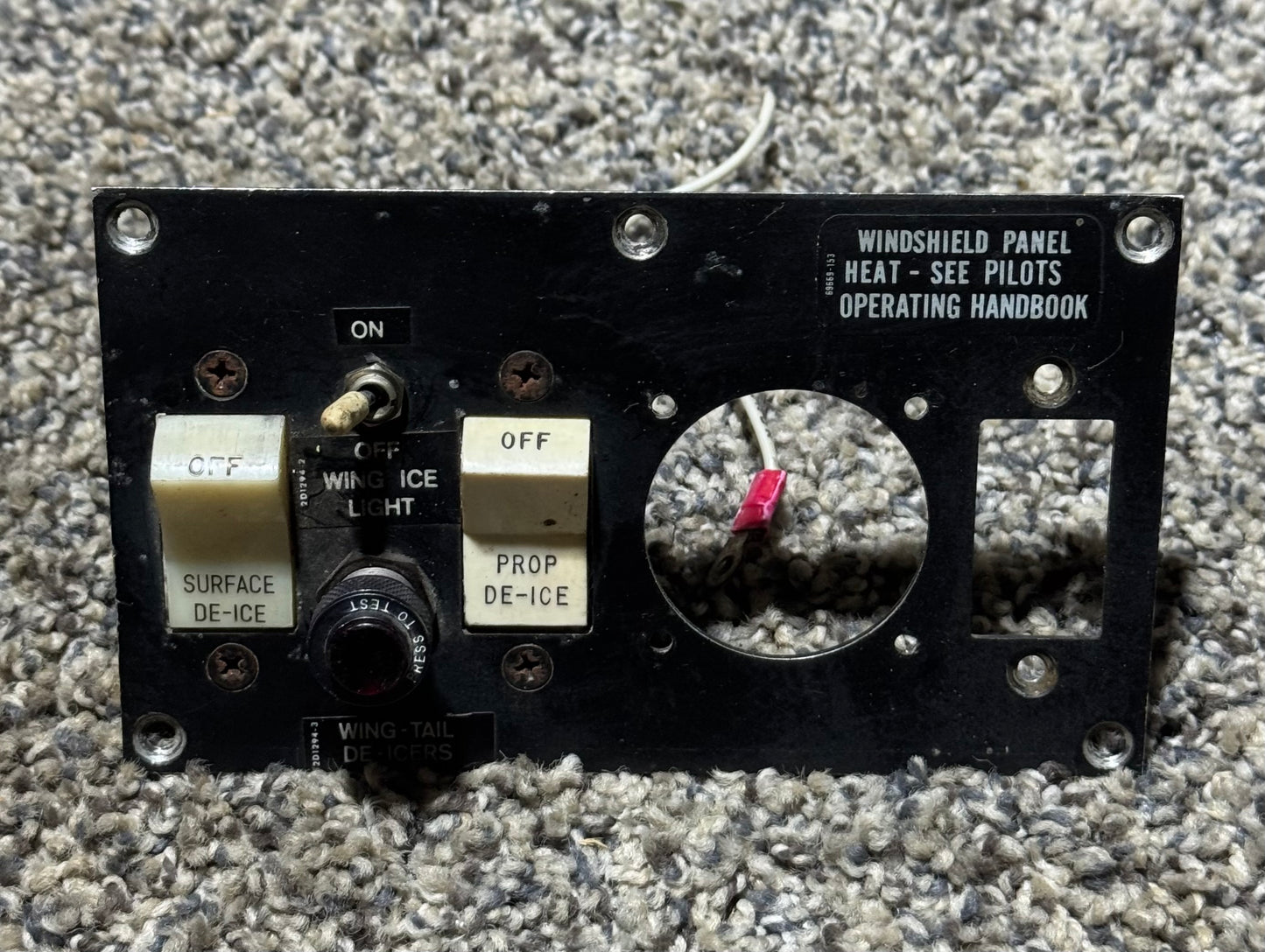 PA34-DI-P PA-34-220T Seneca II De-Ice Switch & Gauge Assy