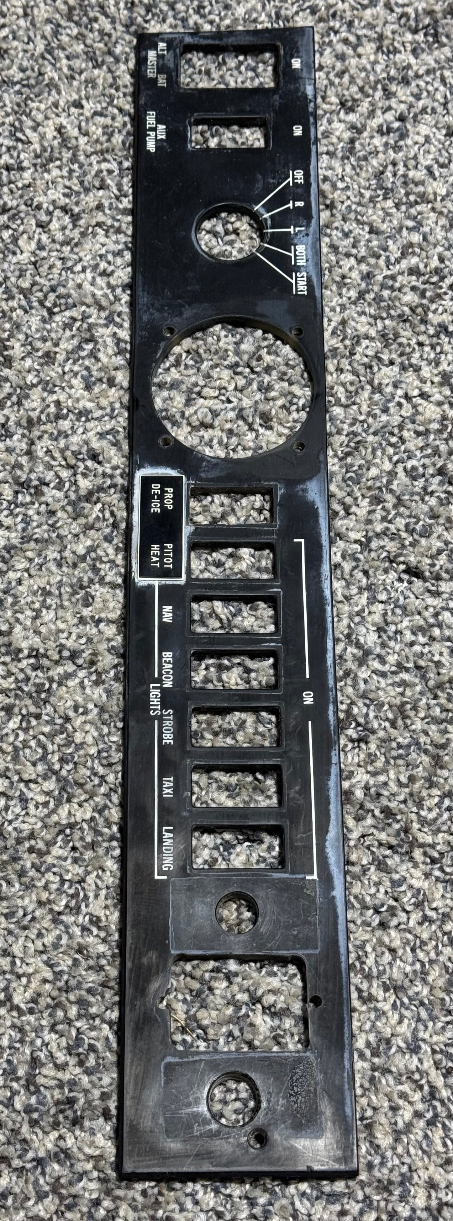 2213039-6 C-R182 Astronics Instrument Panel Cover w/ Lightning