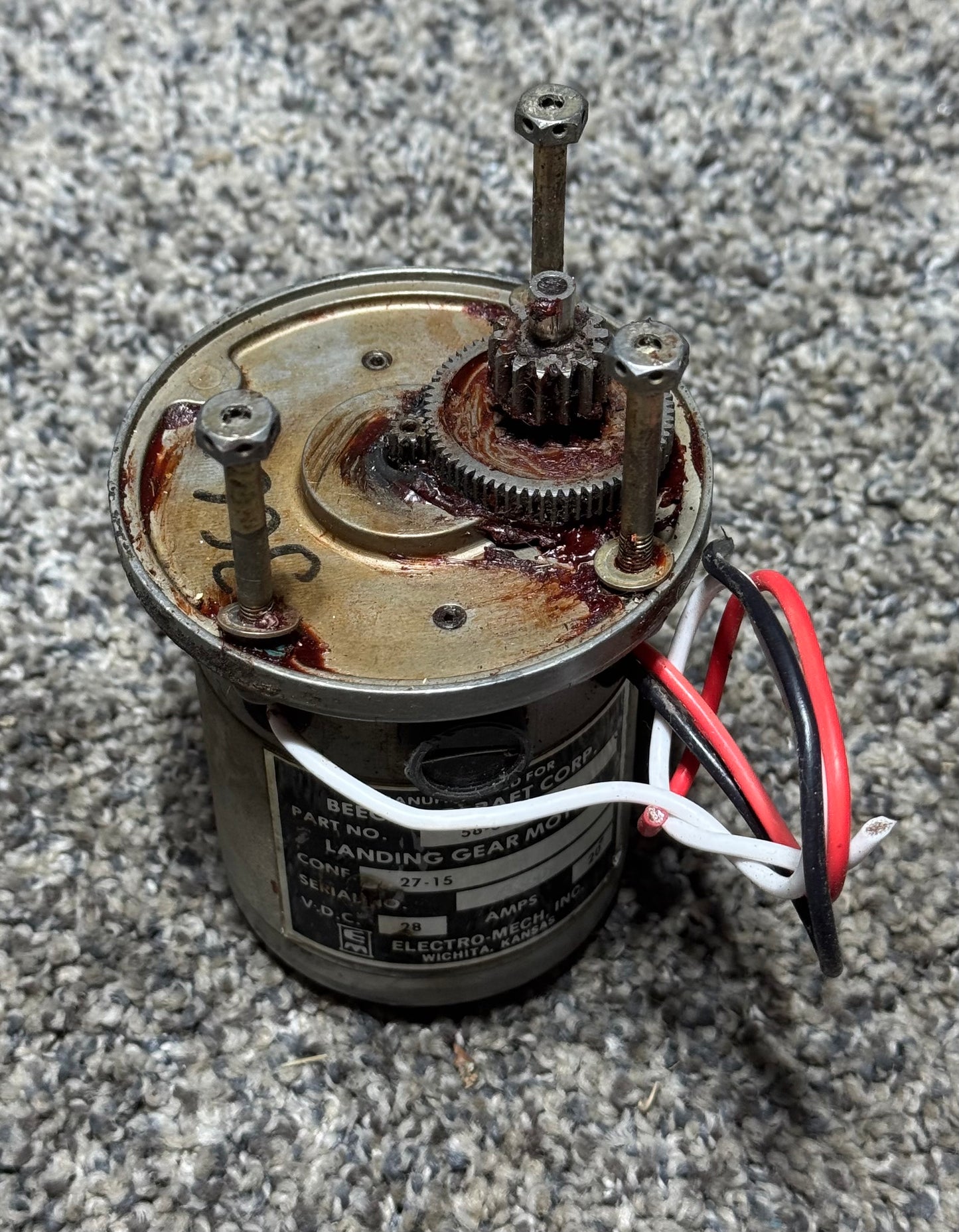 58-3800090-1 Beechcraft Duke Motor Assembly Landing Gear Retract