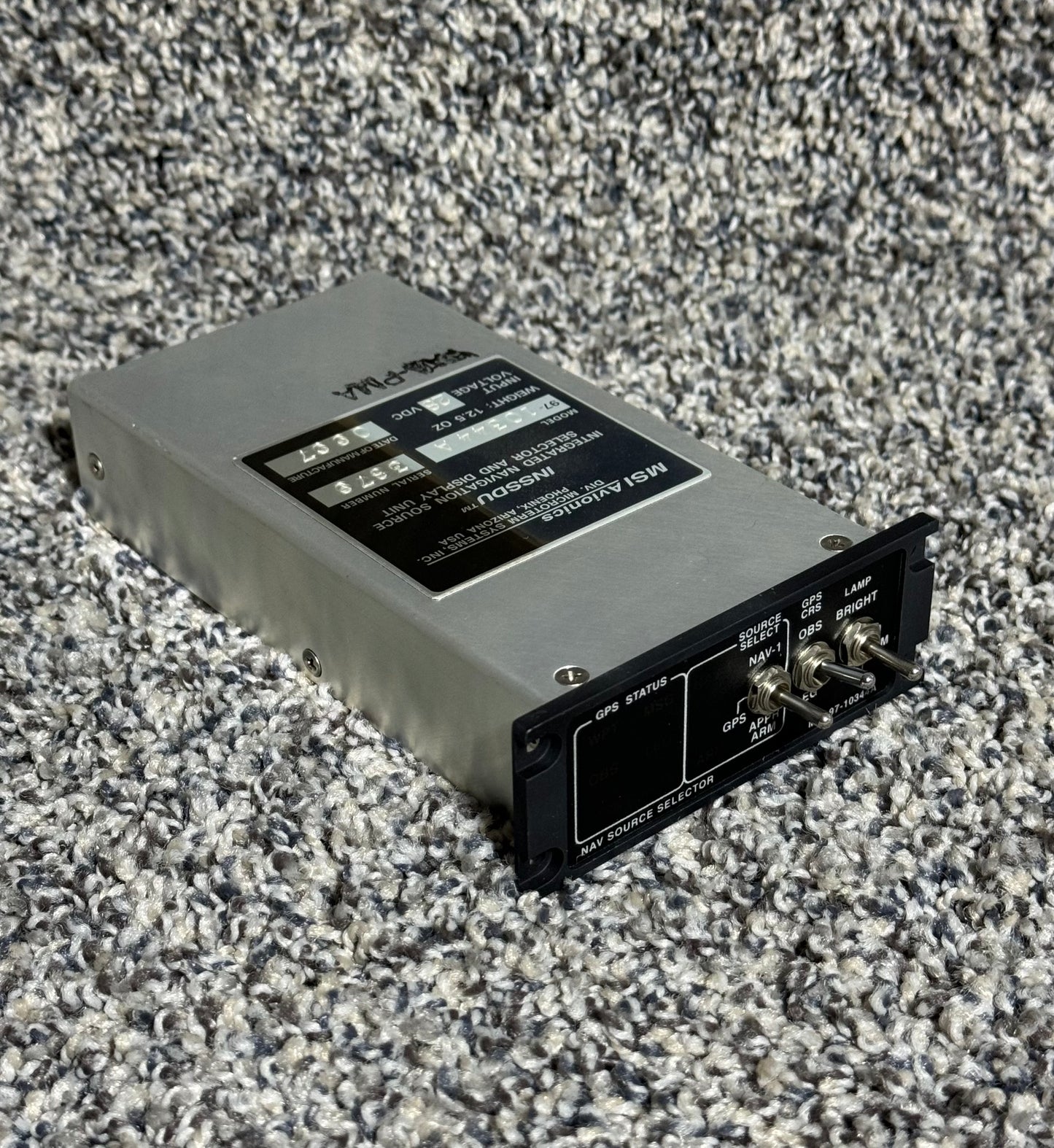 97-10344 A MSI Avionics Integrated Navigation Source Selector And Display Unit