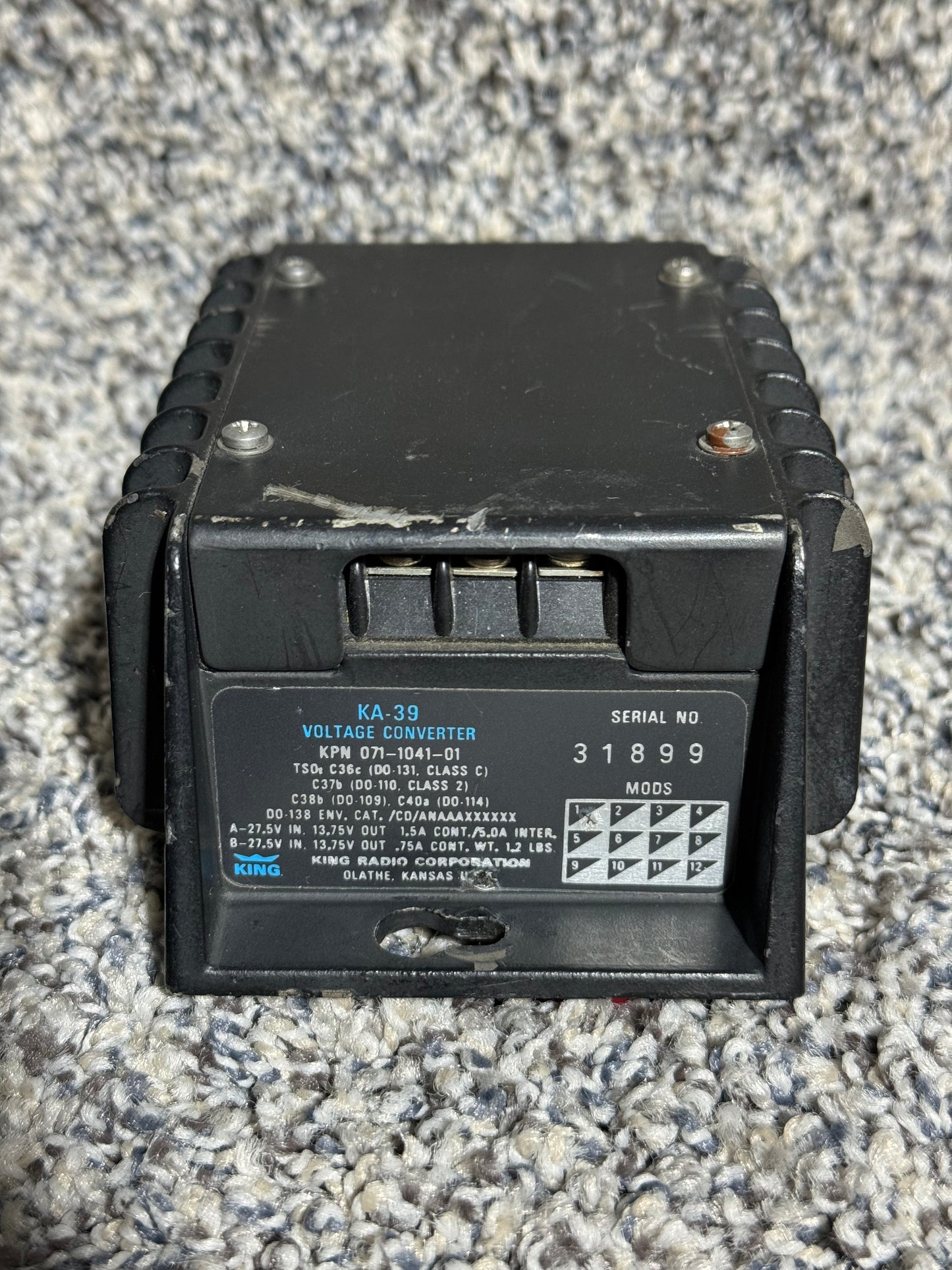 071-1041-01 King KA-39 Voltage Converter