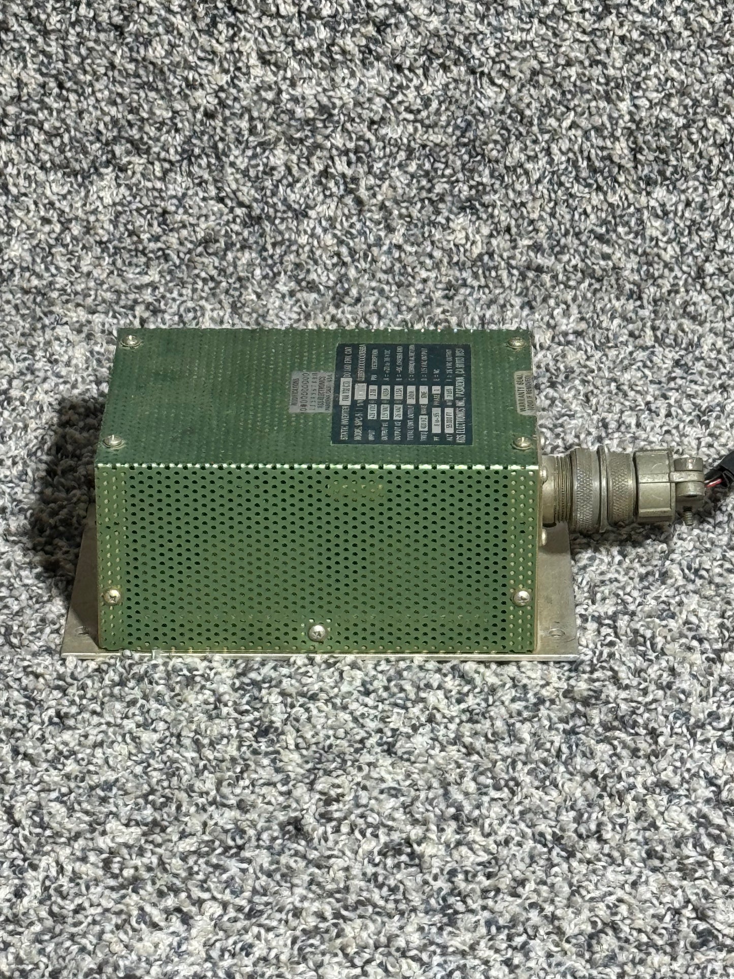 KGS Static Inverter FAA TSO-C73 Model SPC-5