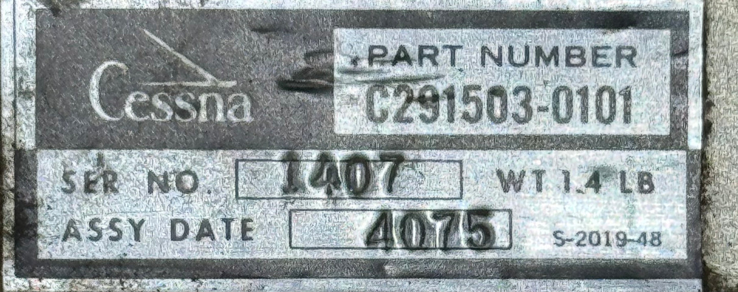 C291503-0101 Cessna Fuel Selector Valve with Shaft