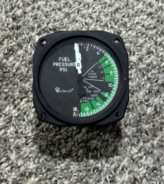 B358 Aircraft Instrument Dual Fuel Pressure Indicator