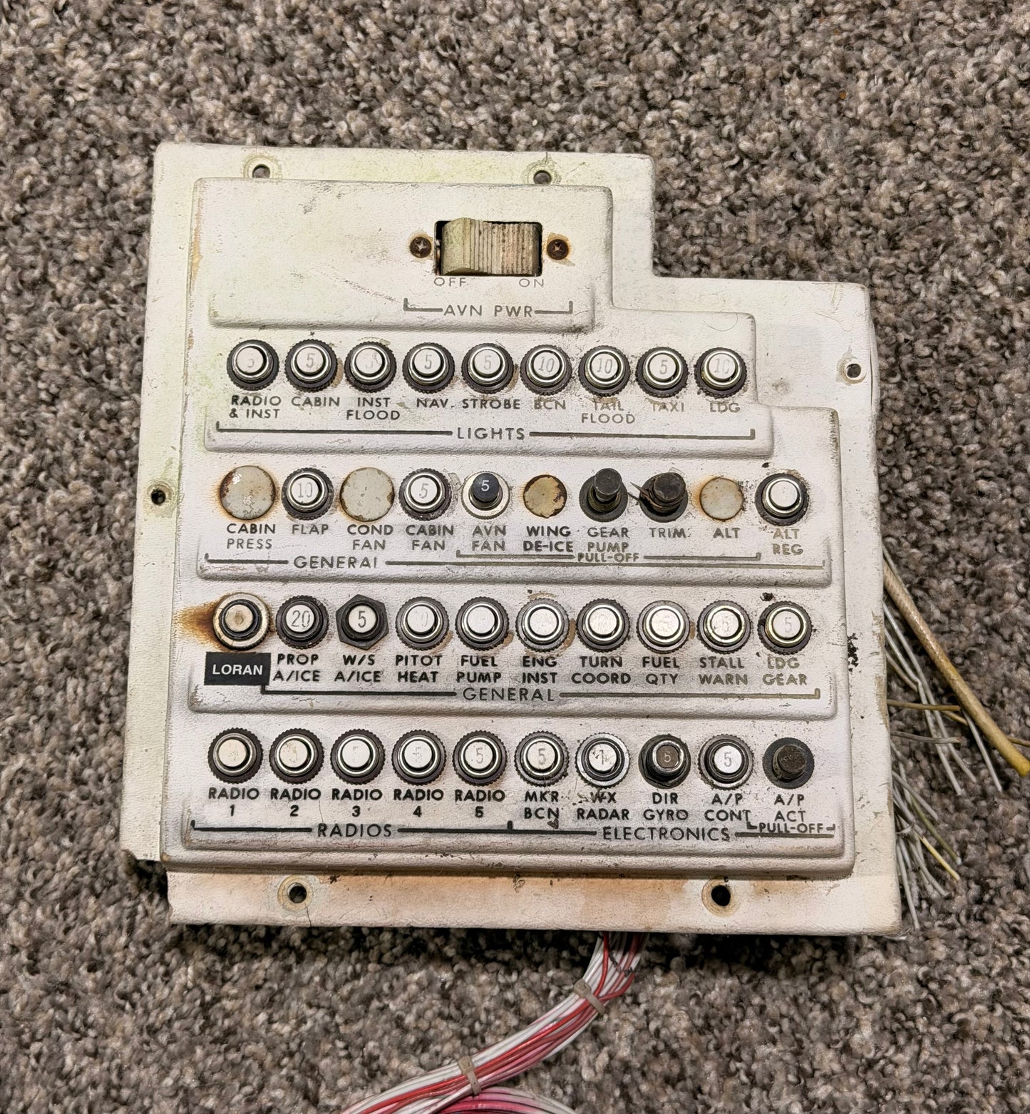 Cessna T210N Circuit Breaker Panel Box Assy