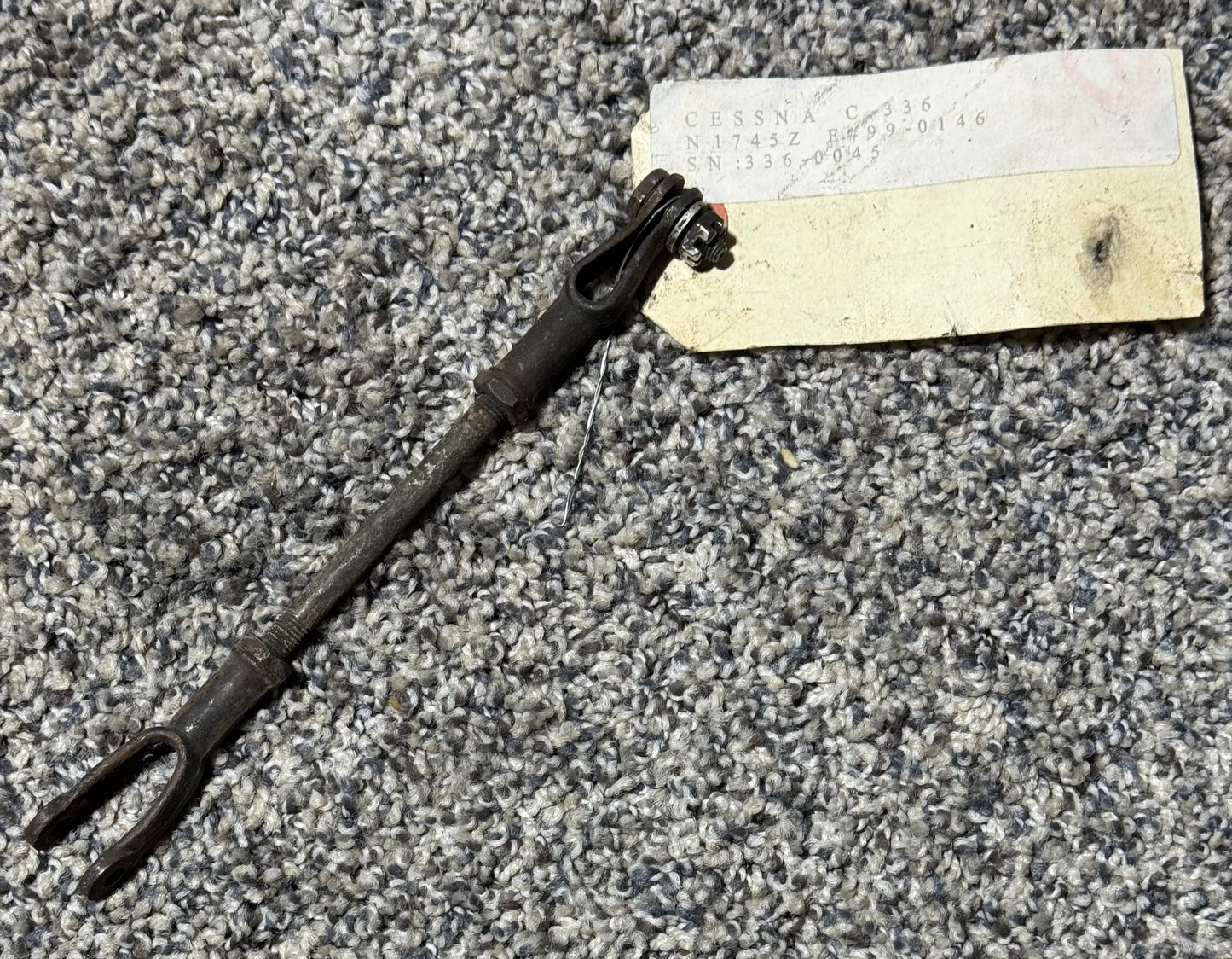 NAS-4-412 C-336 Forward Cowl Flap Control Push Rod