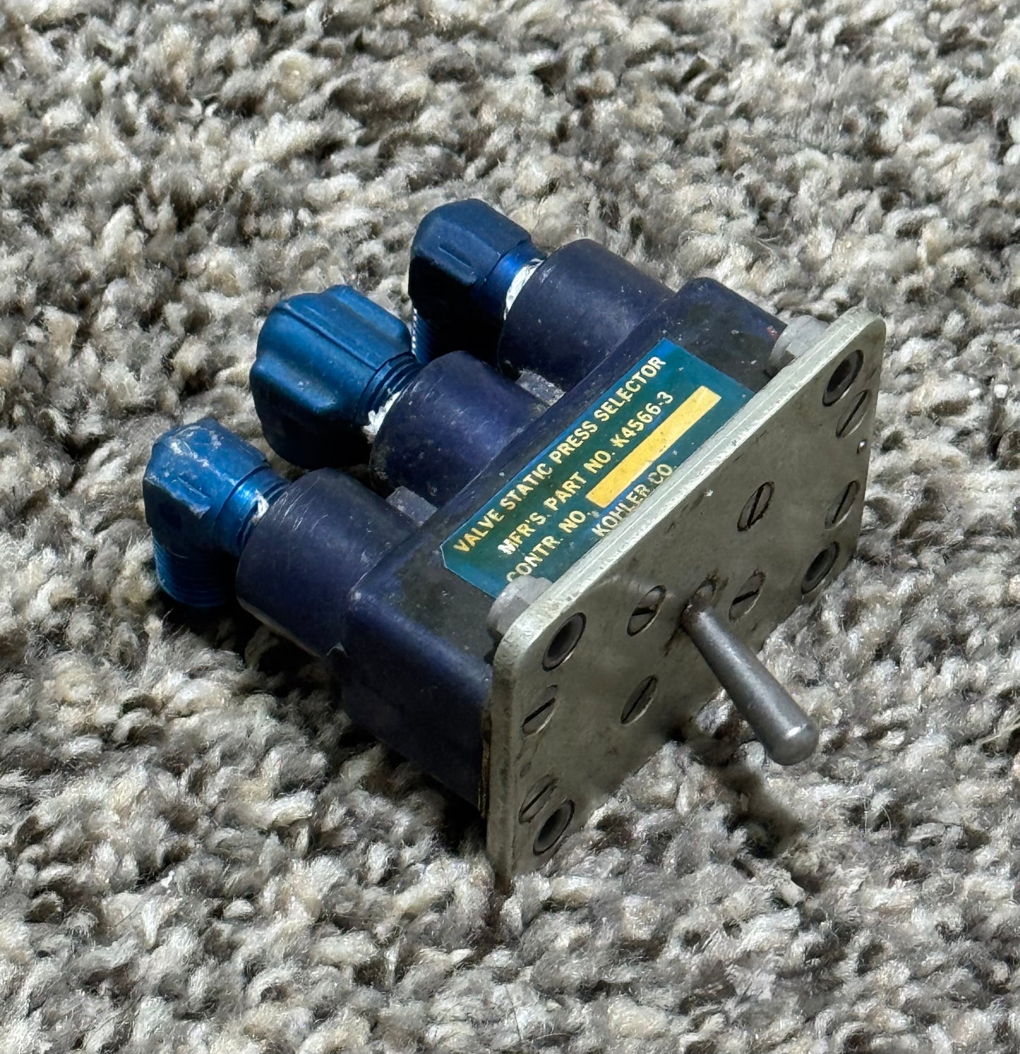 K4566-3 Static Pressure Selector Valve