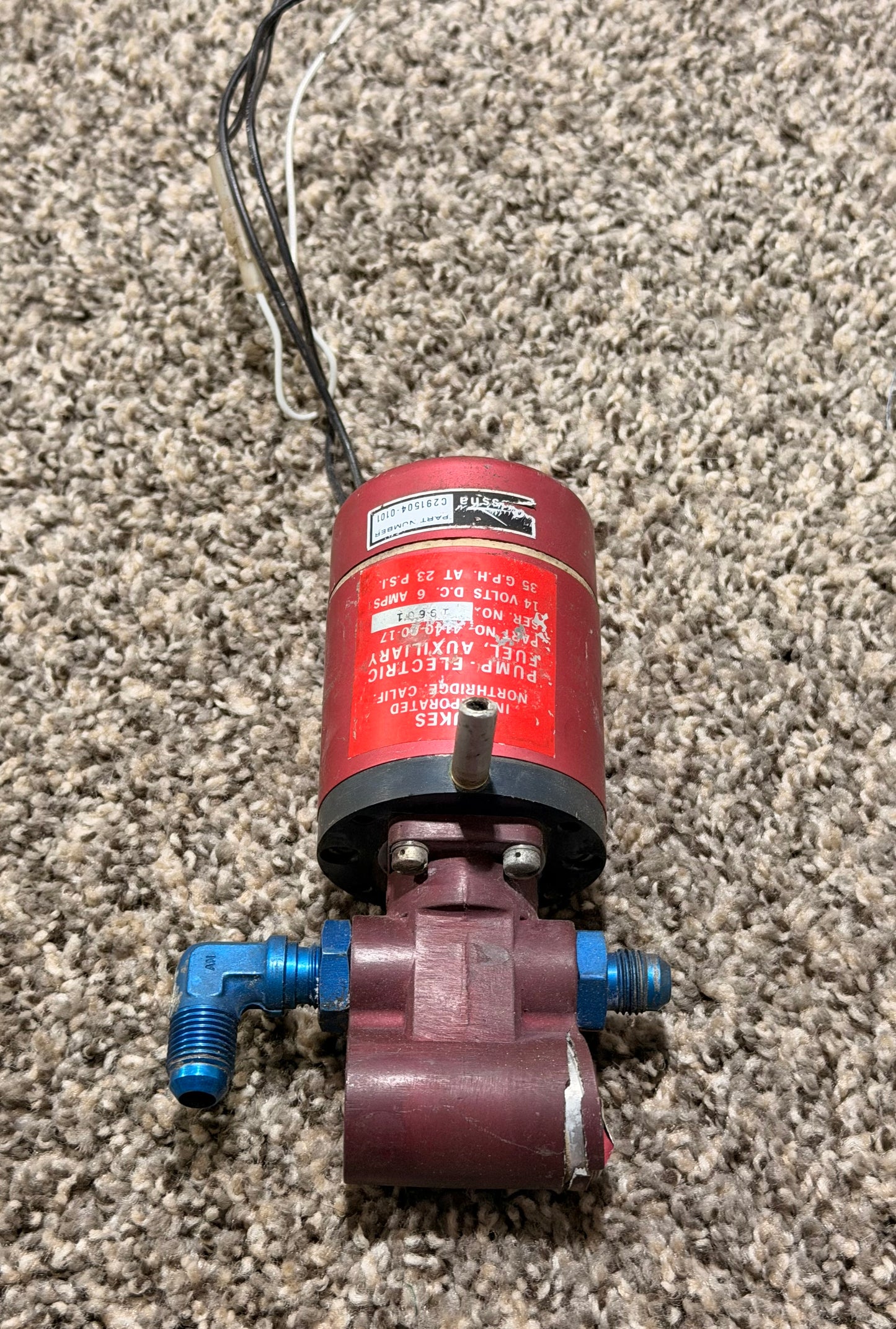 C291504-0101 Cessna T210N Dukes Fuel Boost Pump (Core)
