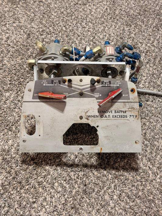 96-920011-1 Beechcraft 95-C55 Panel Assembly Fuel Selector 112 Gallon / 96-920001-612 & 96-920001-611 Beechcraft 95-B55 Fuel Selector, RH/LH Assembly
