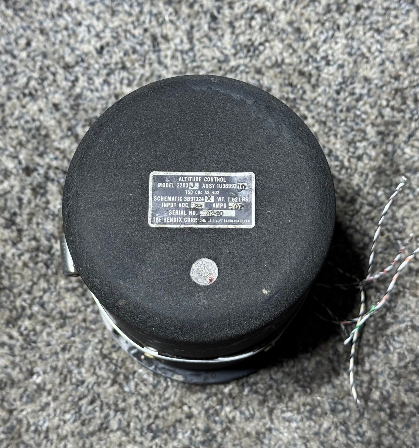 1U9699310 Piper The Bendix Corp 2203J Altitude Control