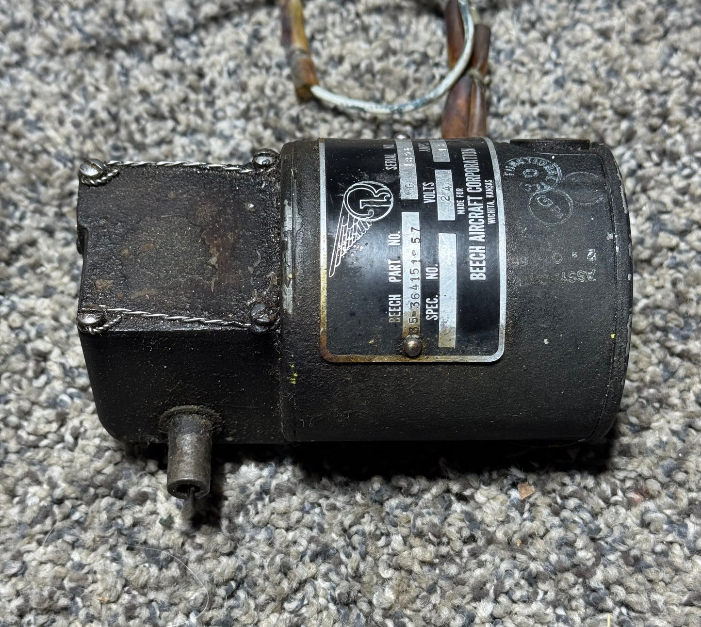 35-364151-57 Beechcraft 58 Flap Motor Assembly