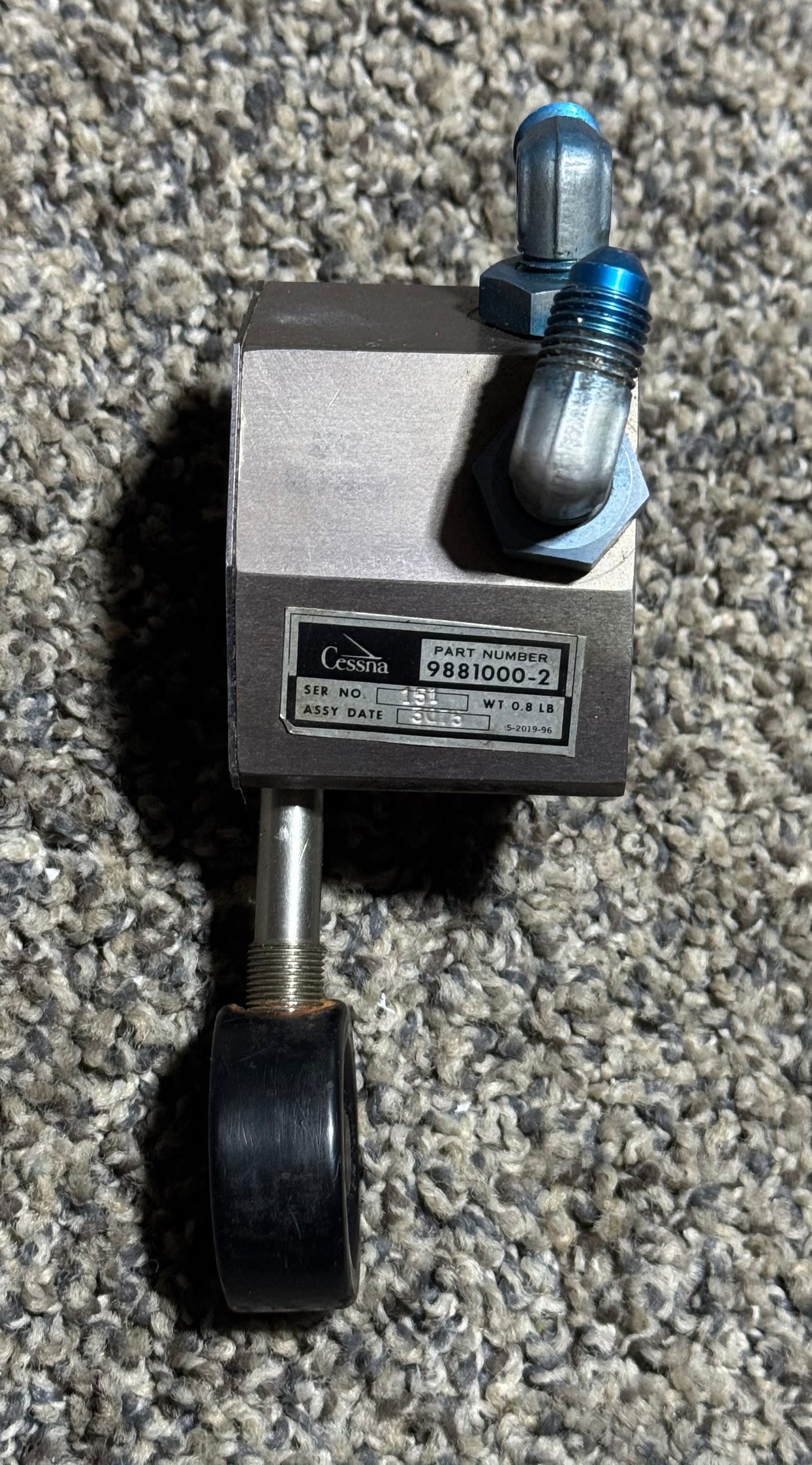 9881000-2 Cessna 177RG Hydraulic Gear Selector Valve Assy