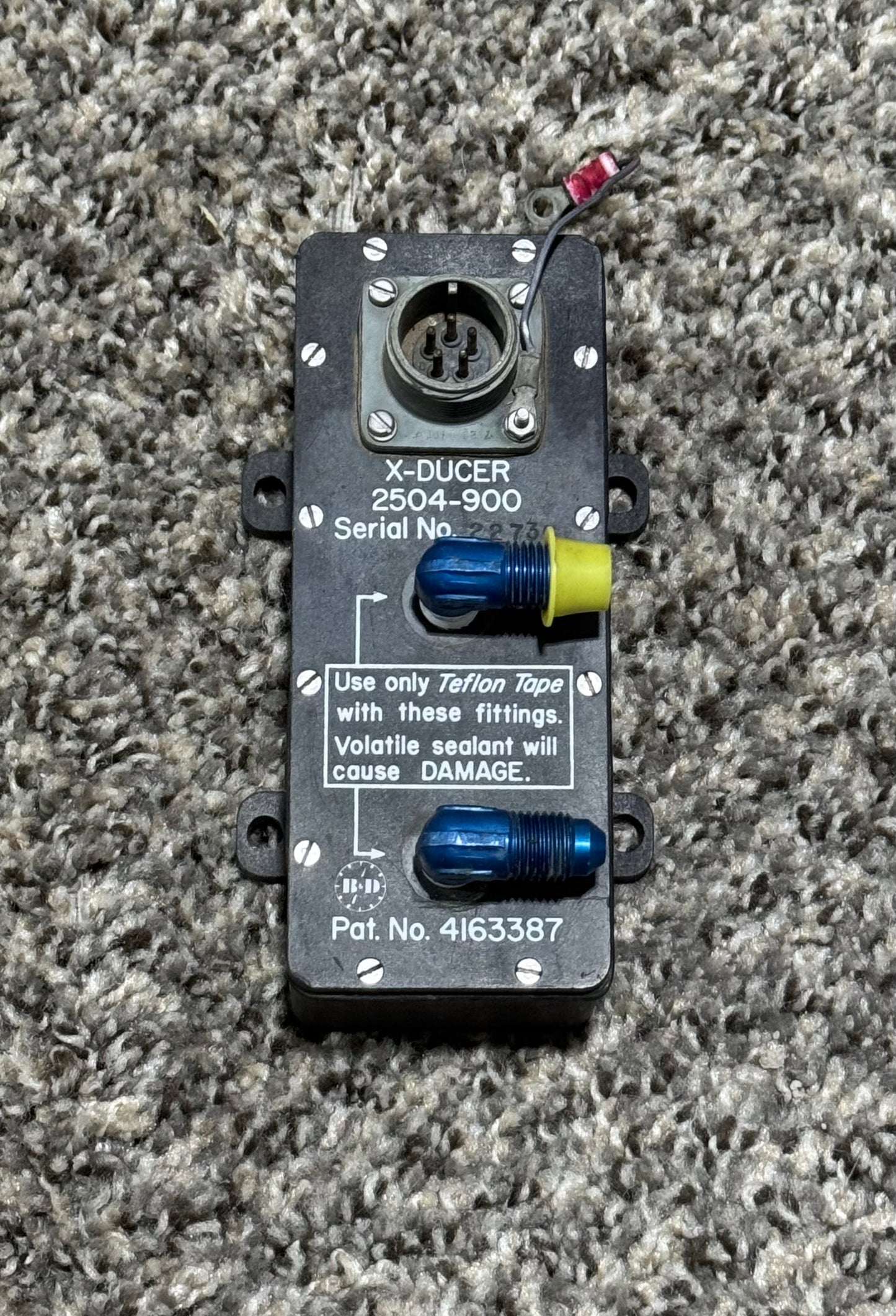 2504-900 B&D Static Pilot Transducer Assembly