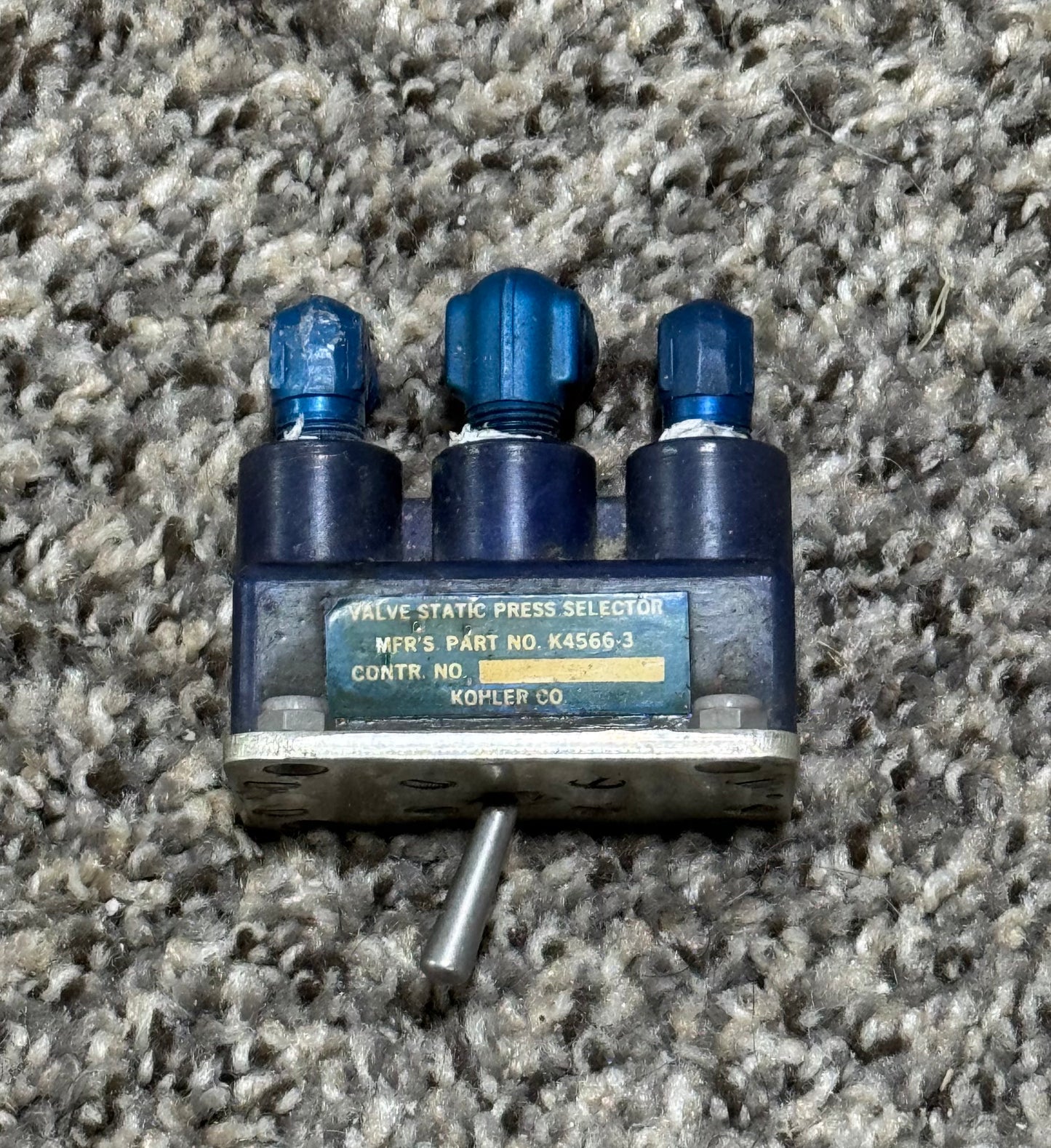 K4566-3 Static Pressure Selector Valve