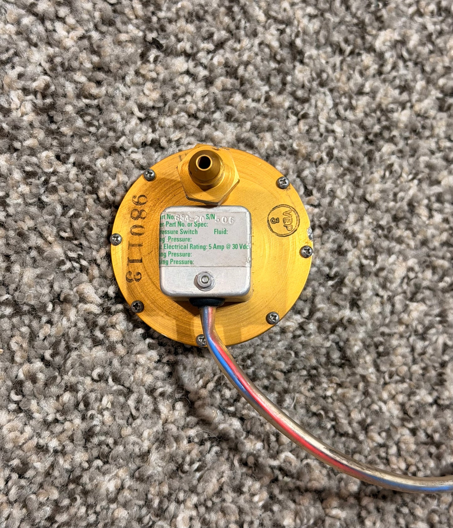 654-20 Aero Commander 500B Vep Pressure Switch