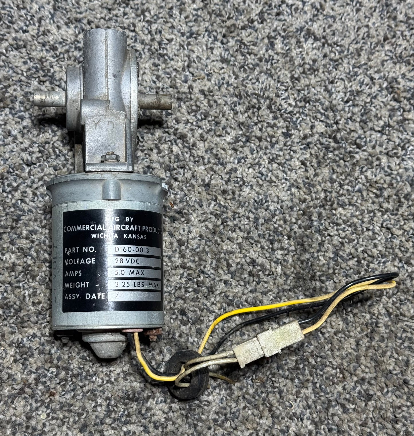 D160-00-3 Commercial Aircraft Products Flap Motor