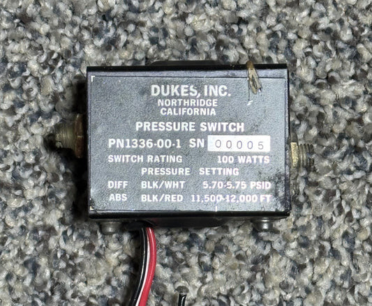 1336-00-1 PA-31 Dukes Pressure Switch (100 Watts)