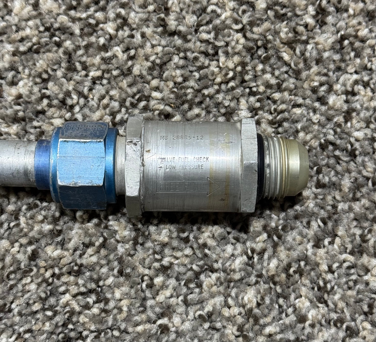 MS-28885-12 Parker Low Pressure Fuel Check Valve Assembly