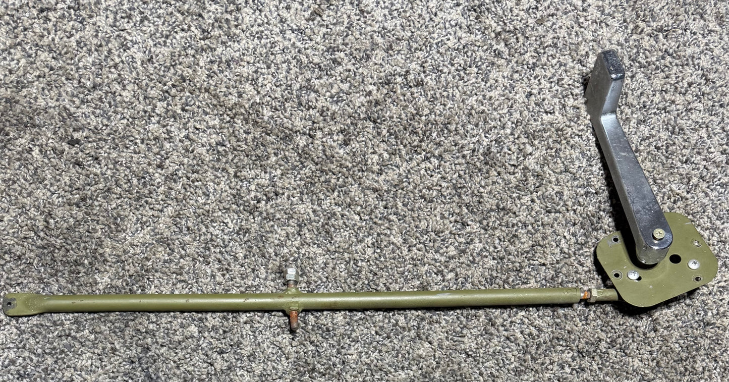 1217088-2 Cessna 210 Interior Door Handle Base Plate W/ Push Rod & Door Handle