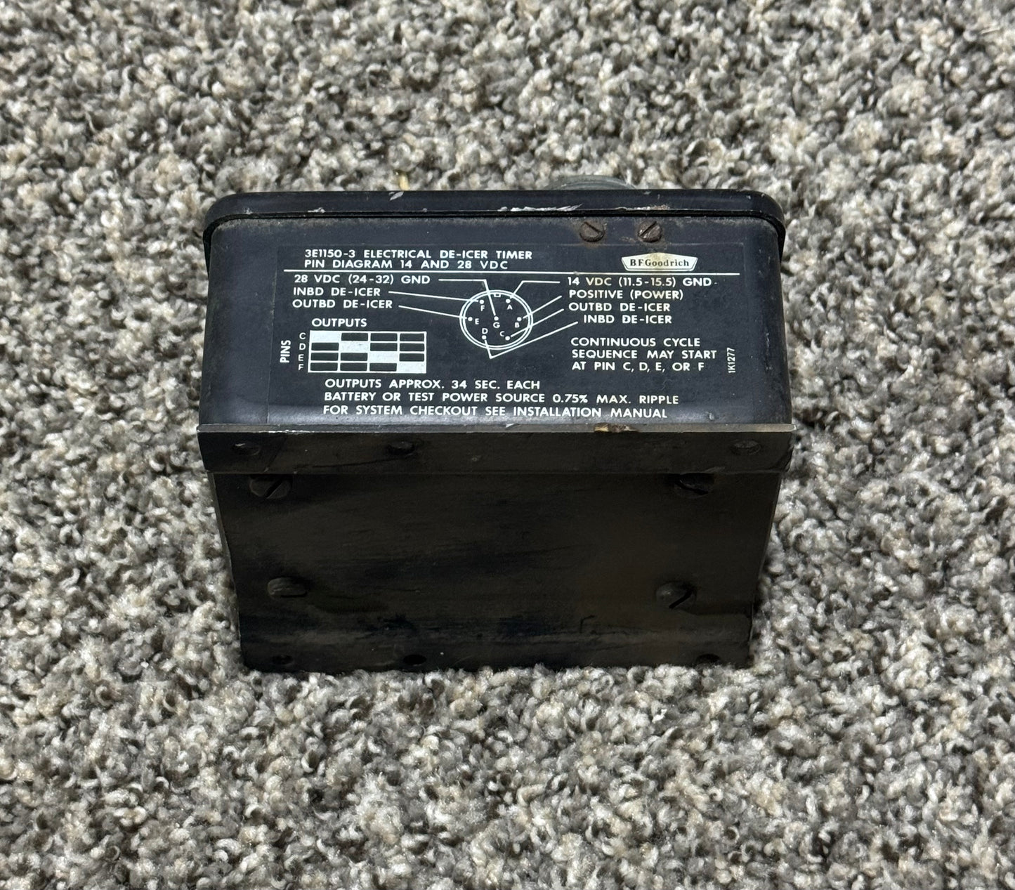 3E1150-3 BF Goodrich Timer Electric De-Icer