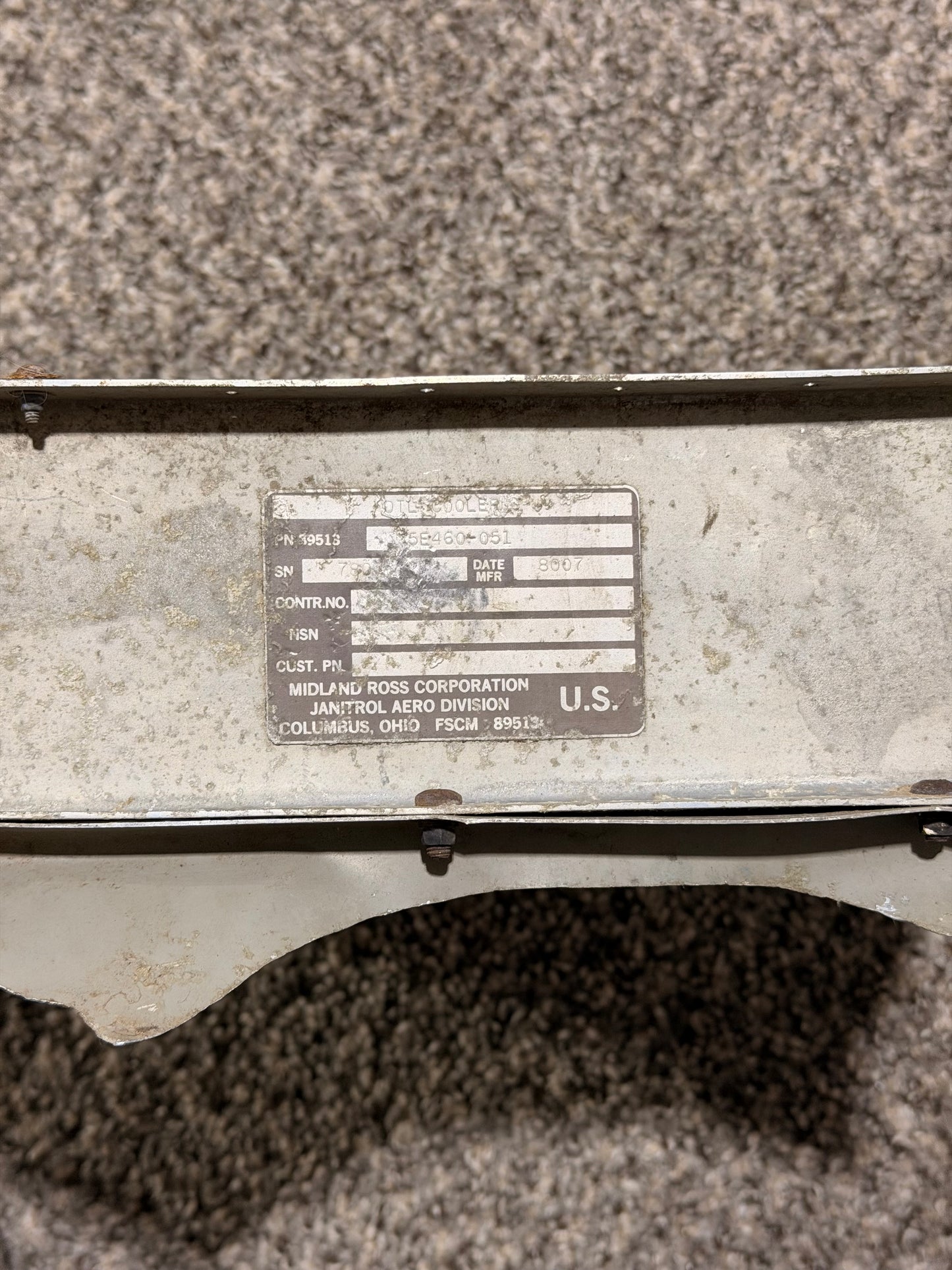 89513-5E460-051 Midland Ross Oil Cooler Assembly