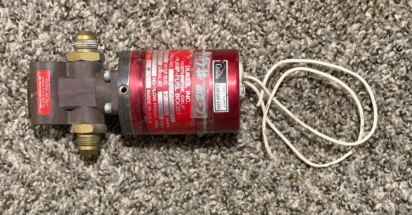 C291504-0205 Cessna T210N Dukes Fuel Boost Pump