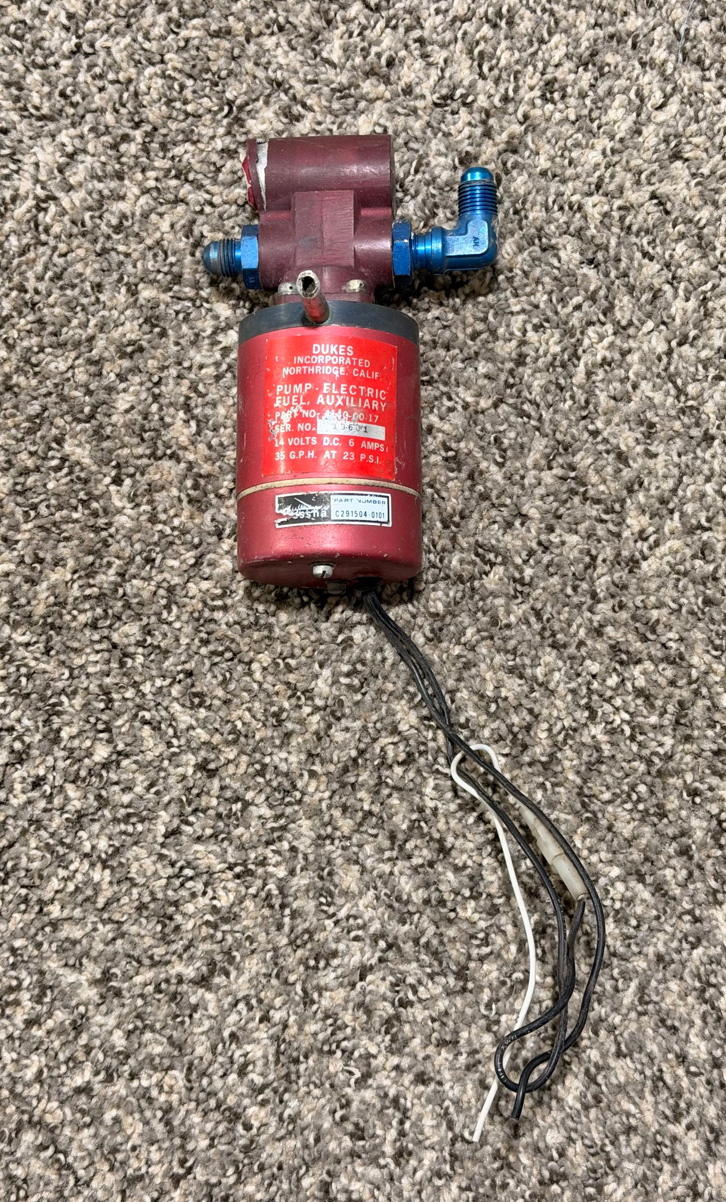 C291504-0101 Cessna T210N Dukes Fuel Boost Pump (Core)