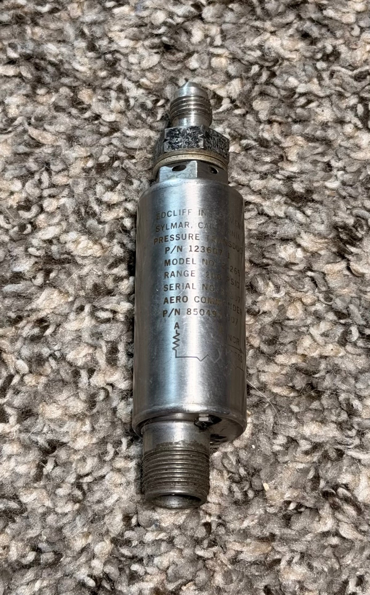 123607-1 Edcliff Pressure Transducer Assembly