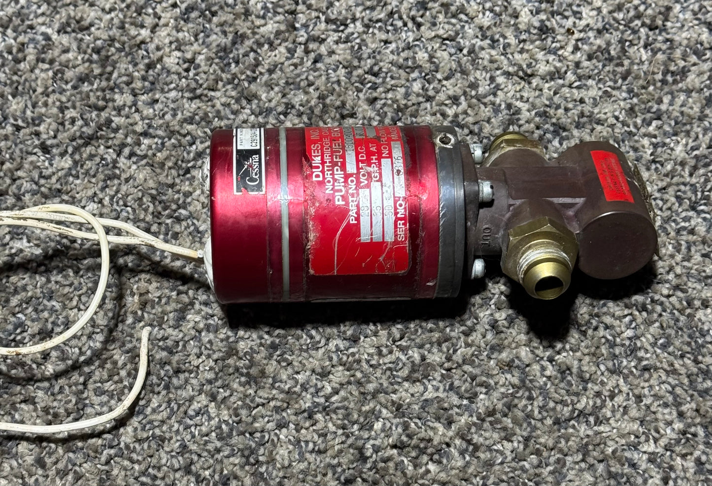 C291504-0205 Cessna T210N Dukes Fuel Boost Pump