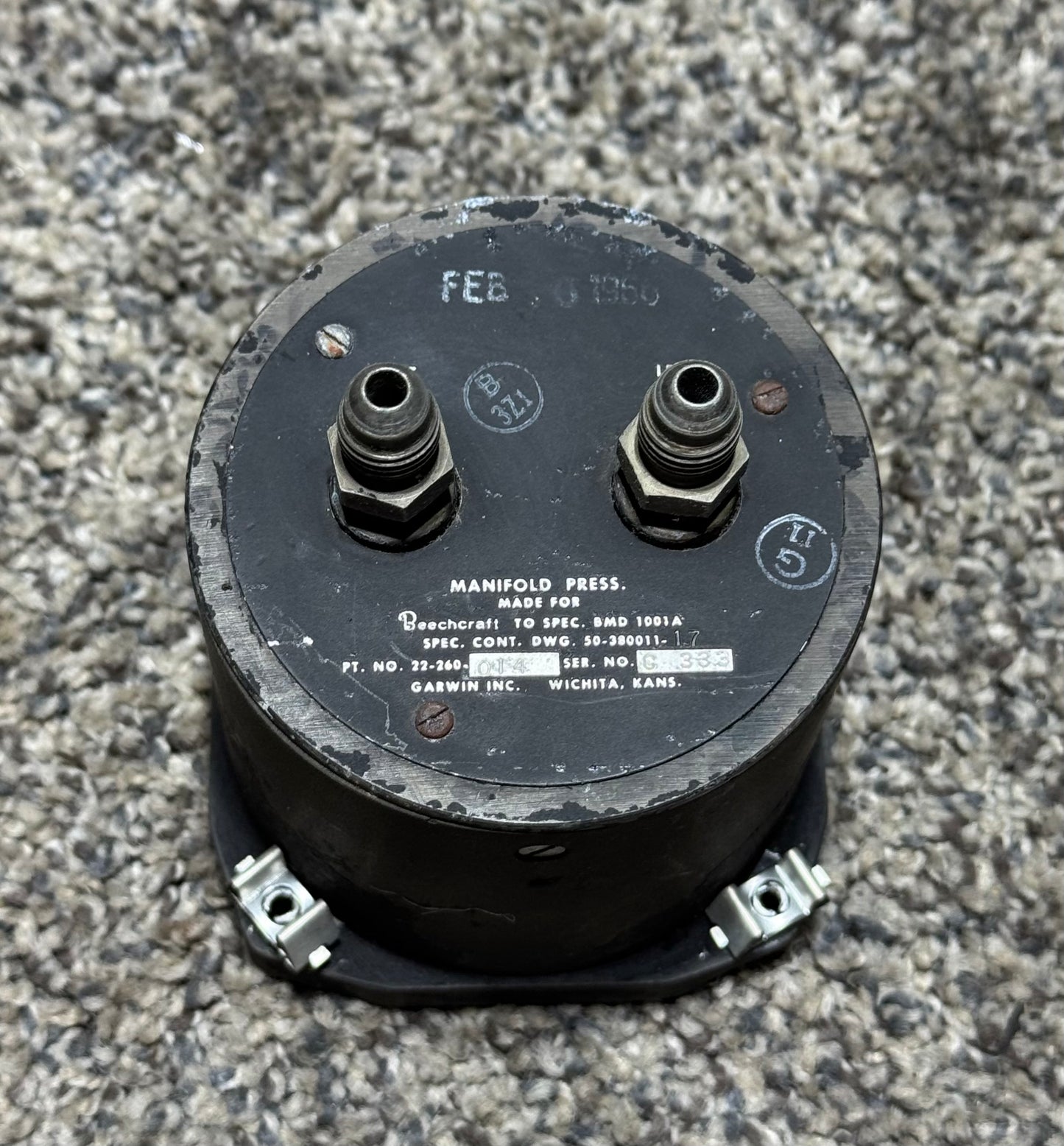 22-260-014 Garwin Dual Manifold Pressure Indicator