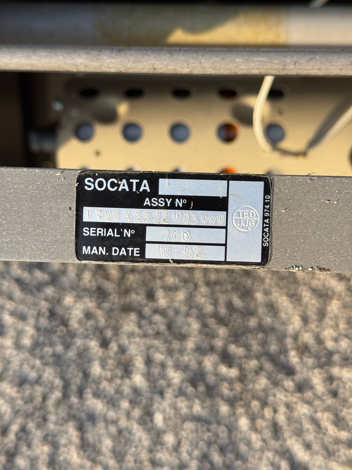 T700A252003000 Socata TBM 700 Seat Siege Inter Droit