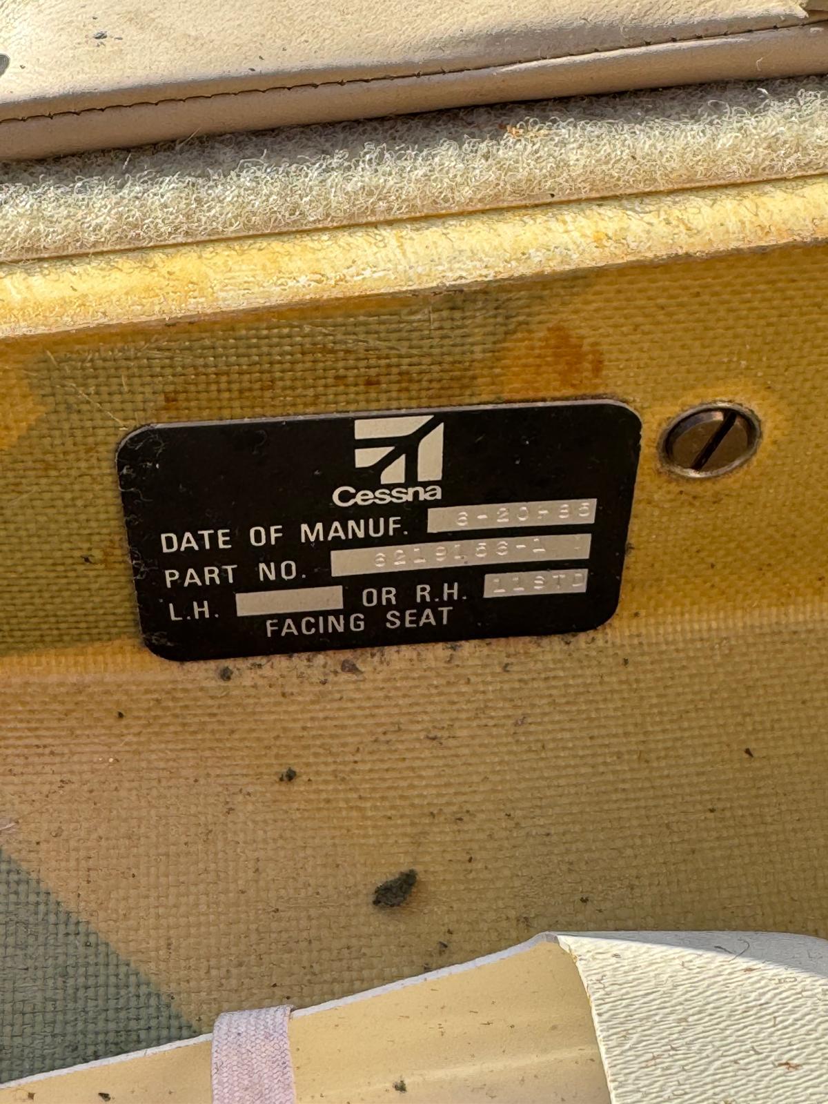6519156-1 Cessna 650 LH Seat