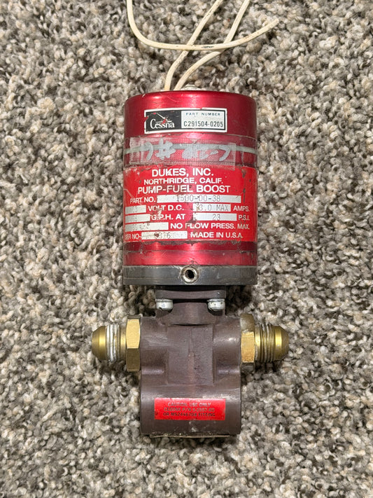 C291504-0205 Cessna T210N Dukes Fuel Boost Pump